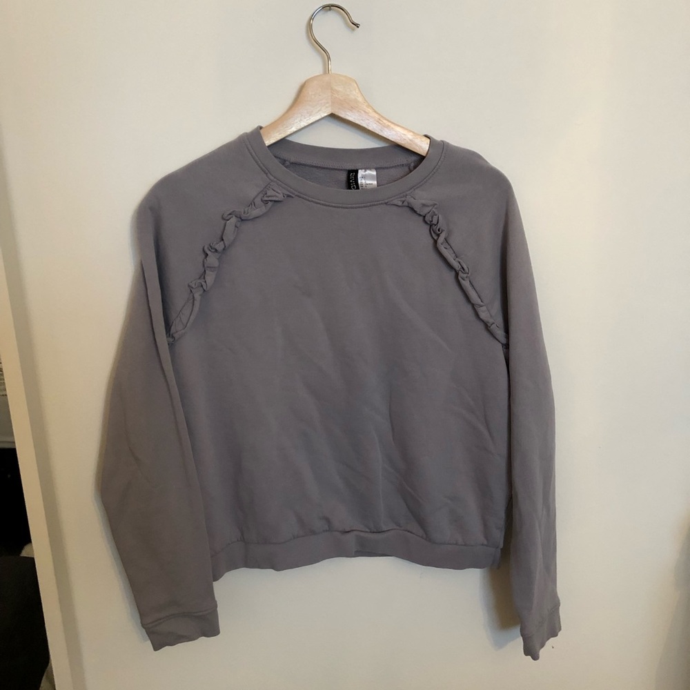 | Lavender Ruffle Sweatshirt | - Picture 2 of 4